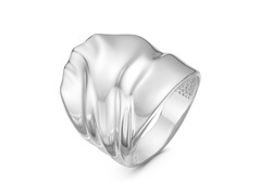 Широкое серебряное кольцо с объемным декором
